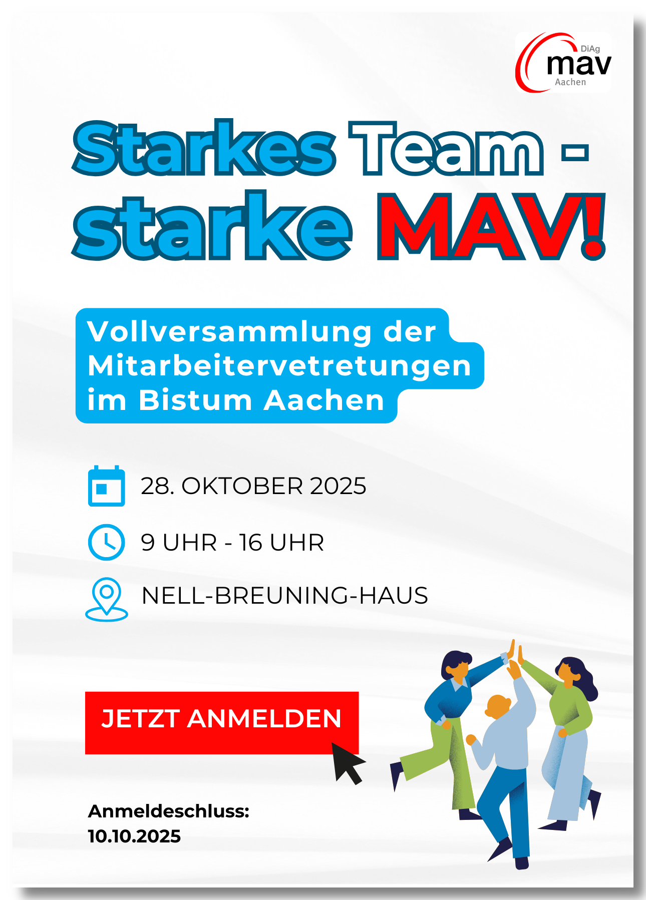 DiAg MAV Vollversammlung 2025 - Plakat_schatten (c) DiAg MAV Aachen